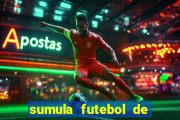 sumula futebol de campo word